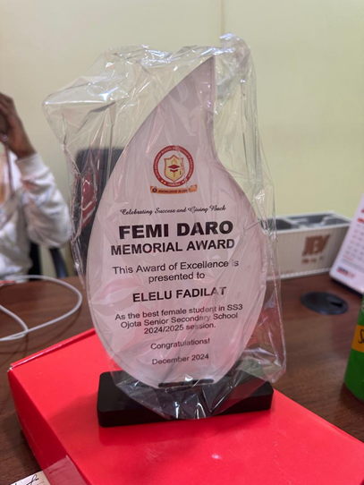 Femi Award 6 - Celebrating Academic Excellence — The Femi Daro Memorial Award 2023